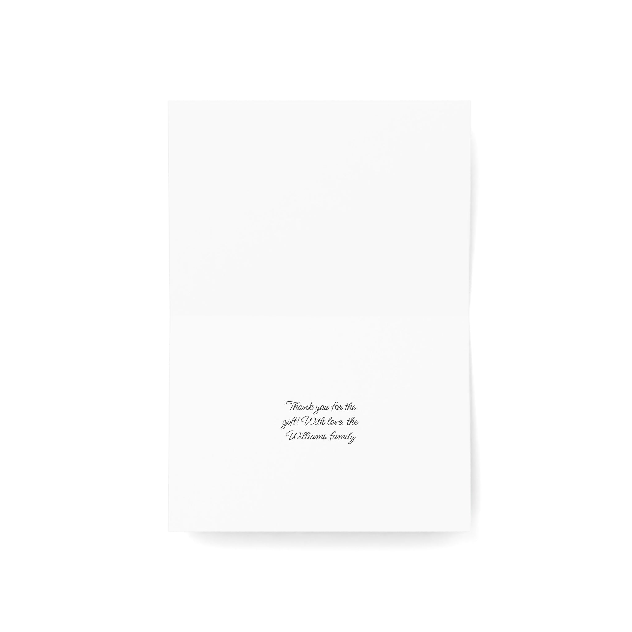 Custom Photo Baby Thank You Cards | Folded Newborn Greeting Cards