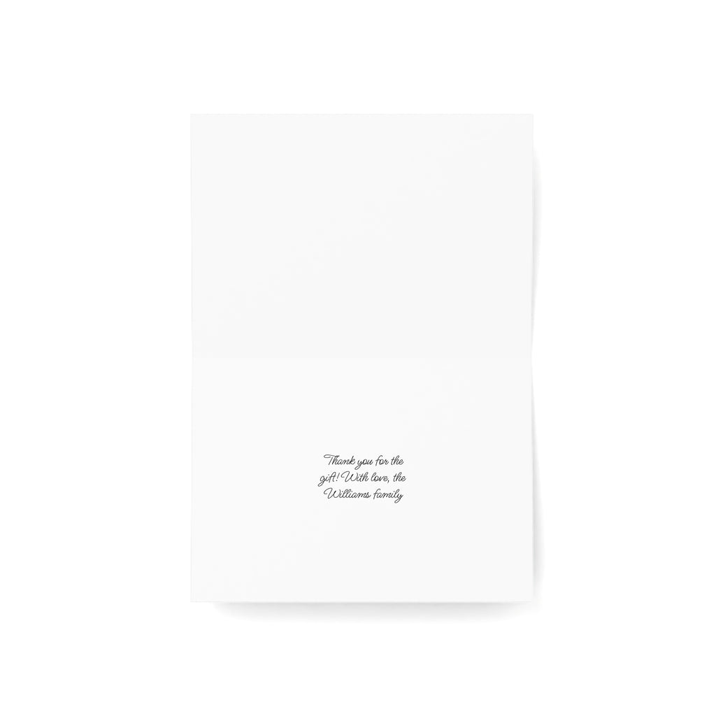 Custom Photo Baby Thank You Cards | Folded Newborn Greeting Cards