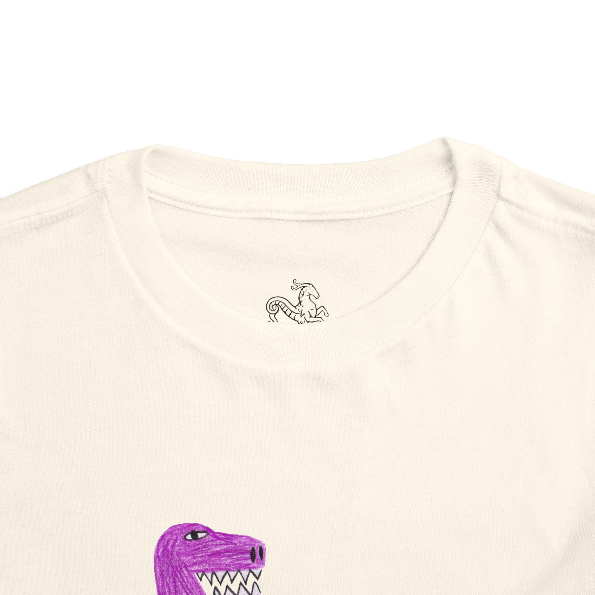 Toddler Tee — Purple Tyrannosaurus Dinosaur Graphic