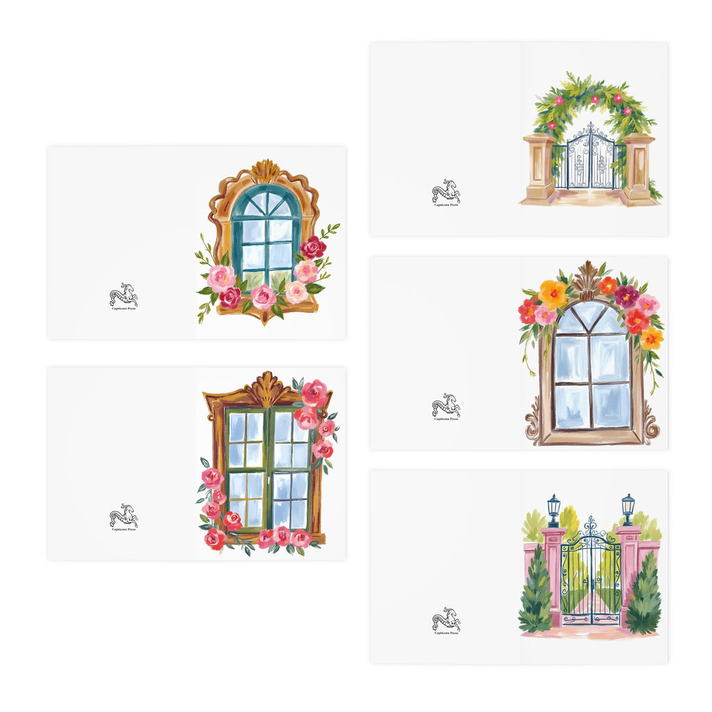 Floral Greeting Cards Set | Window & Gate 5-Pack