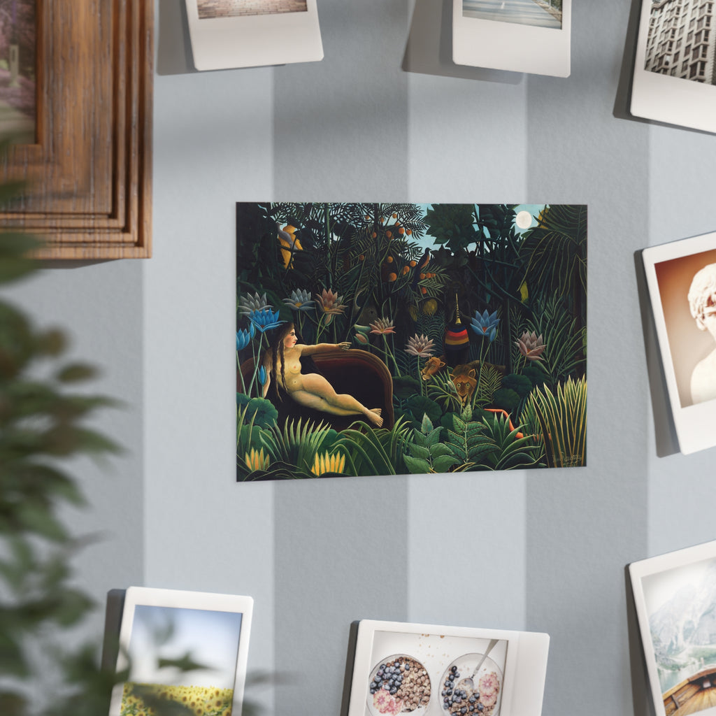 Jungle Night Fine Art Print — Henri Rousseau Inspired Unframed Poster