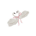 Swan Heart Vinyl Sticker — Kiss-Cut Romantic Swan Pair with Pink Ribbon