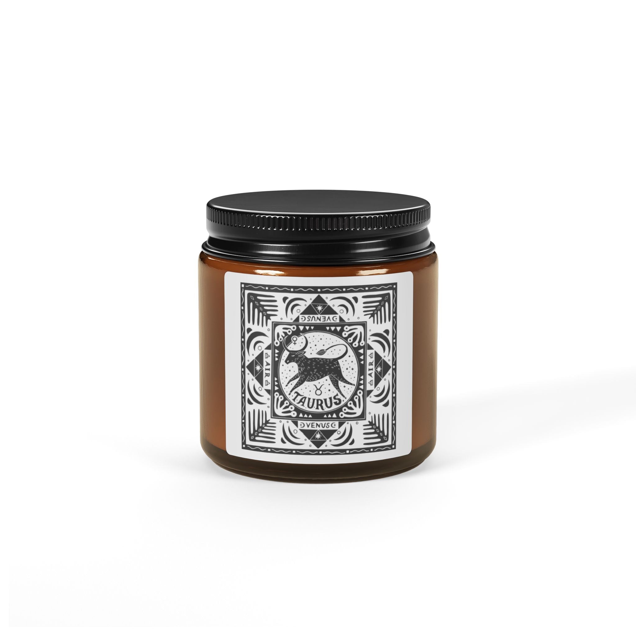 Taurus Zodiac Scented Soy Candle — Amber Jar (Multi-Size)
