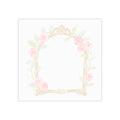 Floral Gold Frame Post-it Notes — Pink Rose Decorative Sticky Notes