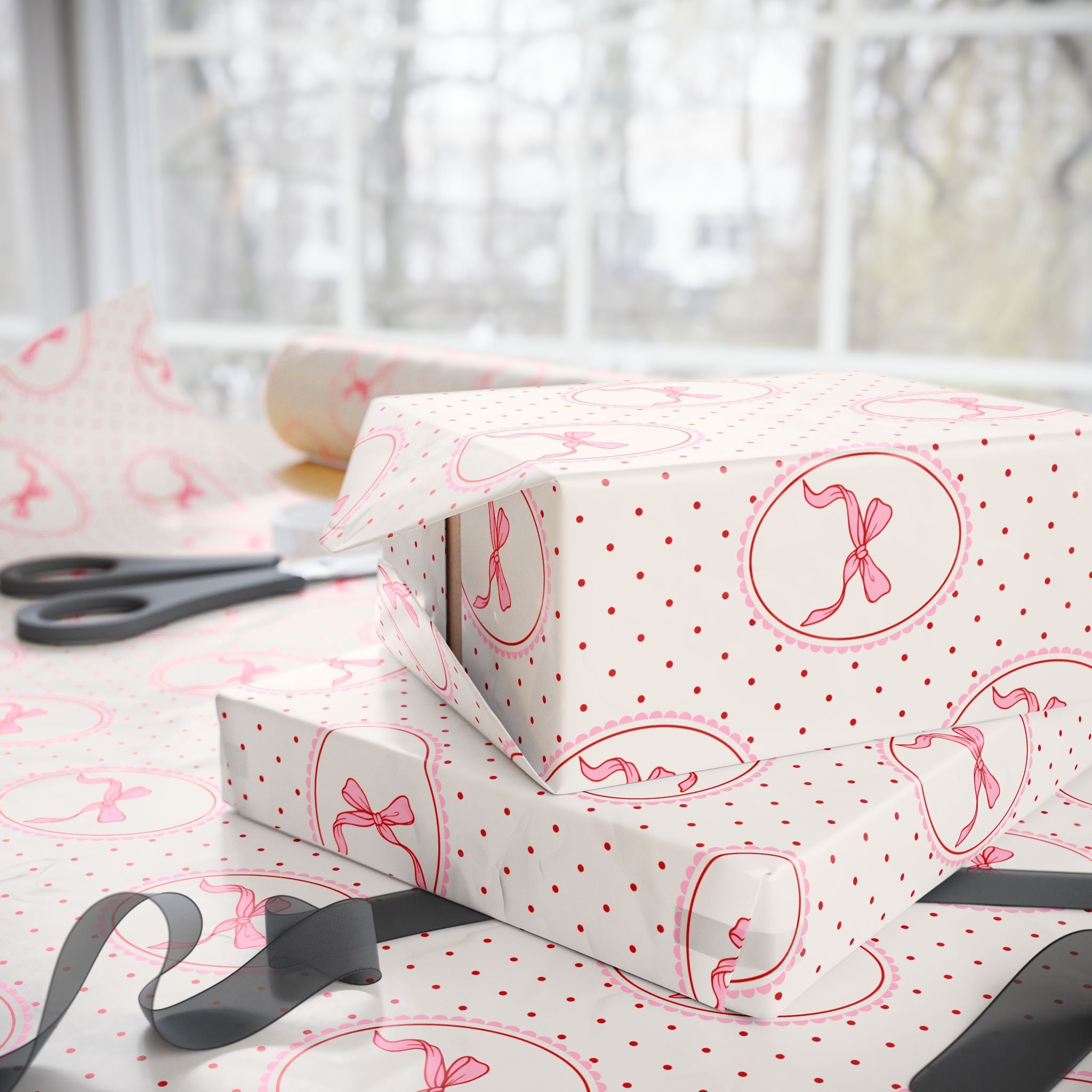Ballet Wrapping Paper | Pink Dotted Gift Wrap