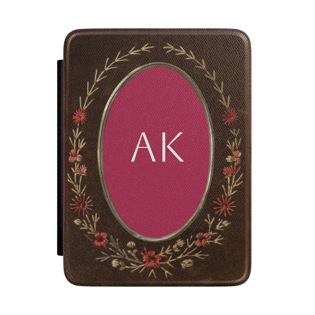 Floral Wreath Monogram Kindle Case | Personalized E-Reader Cover