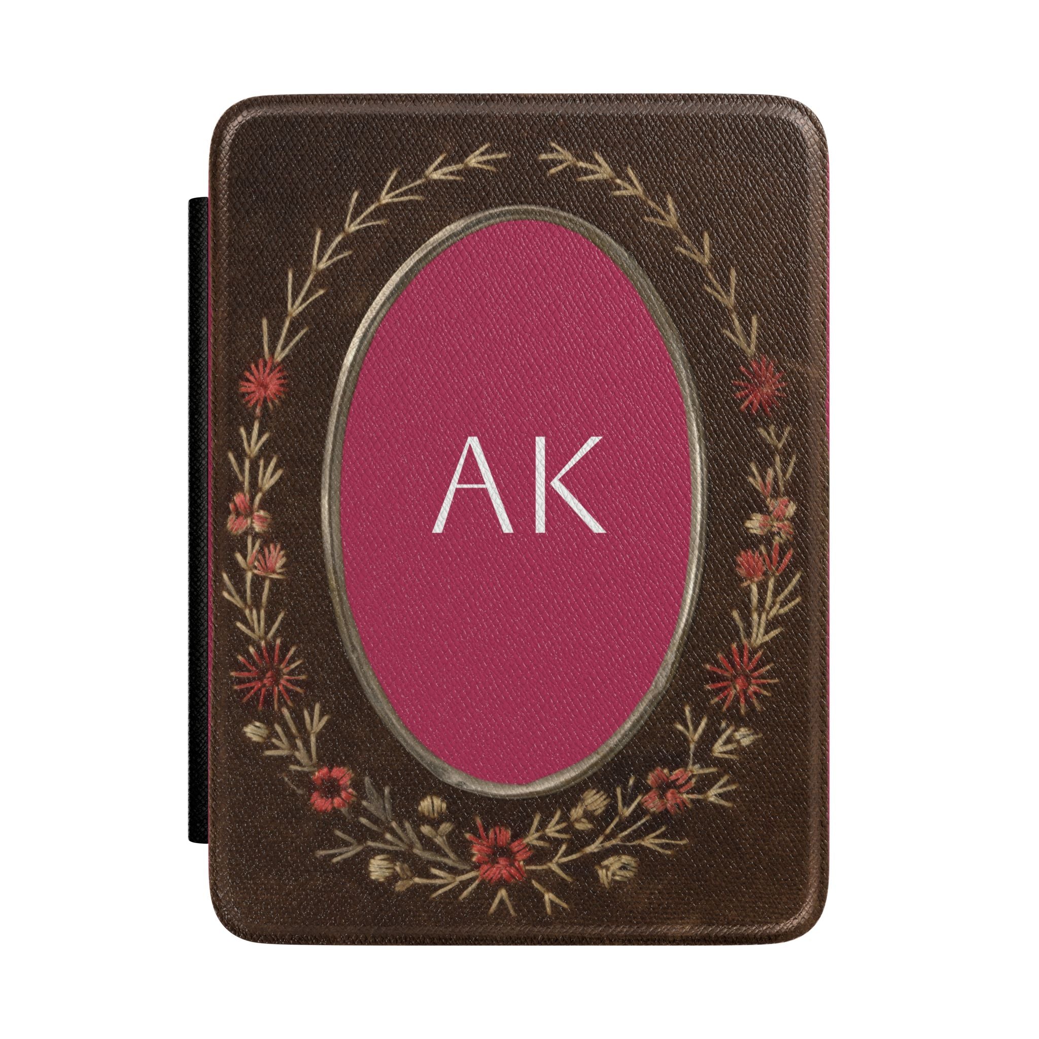 Floral Wreath Monogram Kindle Case | Personalized E-Reader Cover