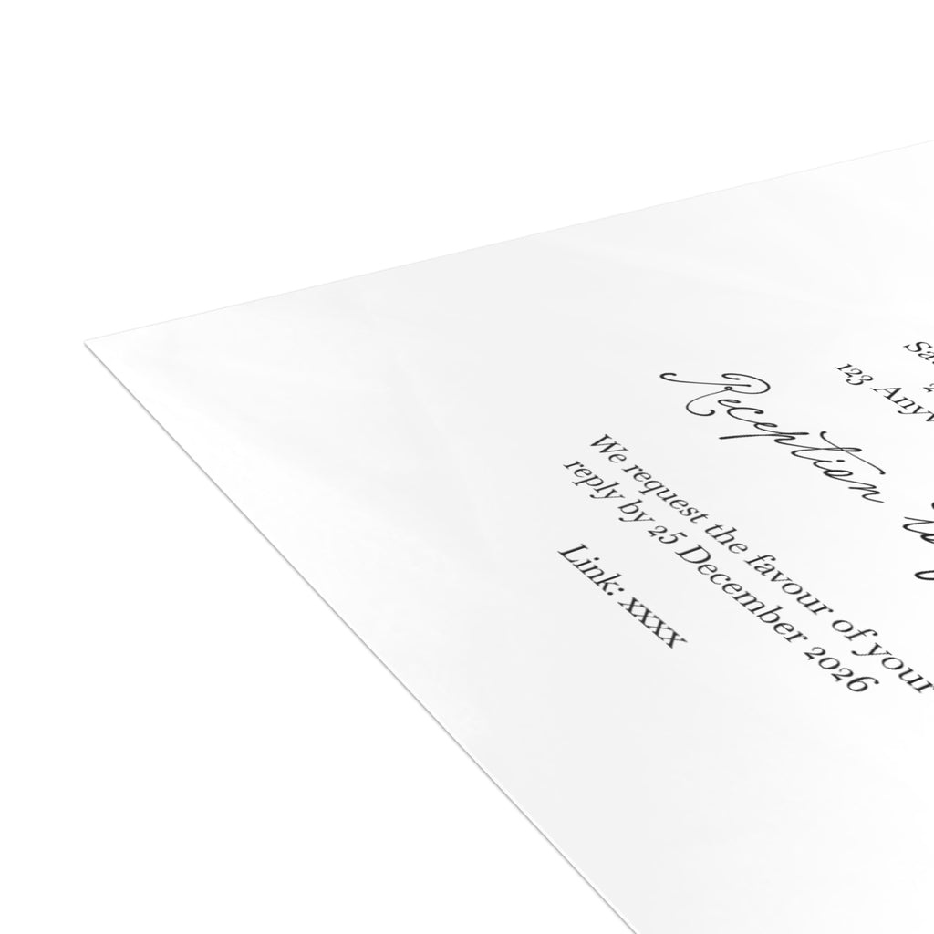Muted Greenery Wedding Invitation | Customizable Photo Back Flat Card Pack (10, 30, 50 Count)