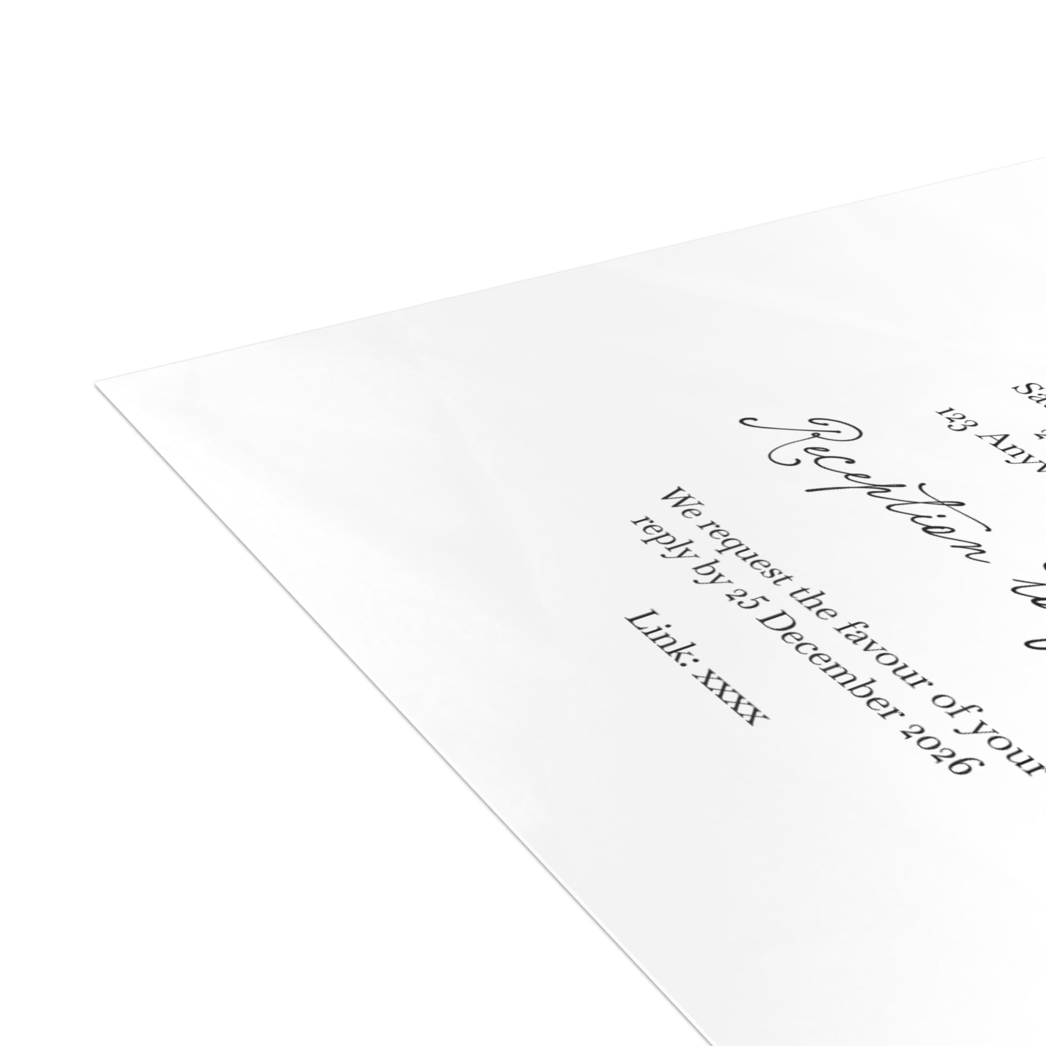Muted Greenery Wedding Invitation | Customizable Photo Back Flat Card Pack (10, 30, 50 Count)