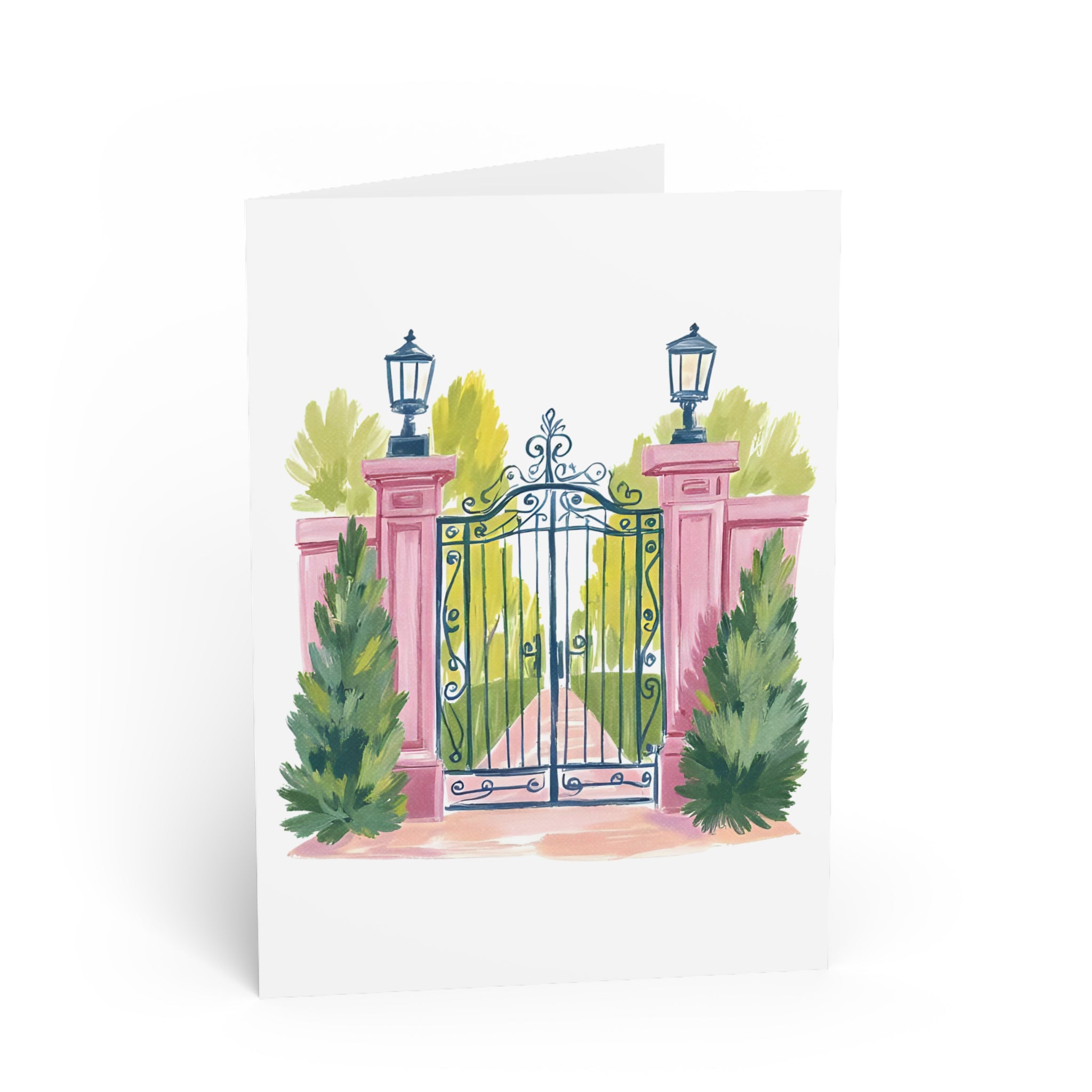 Gate Illustration Card | Wrought Iron Greeting Card