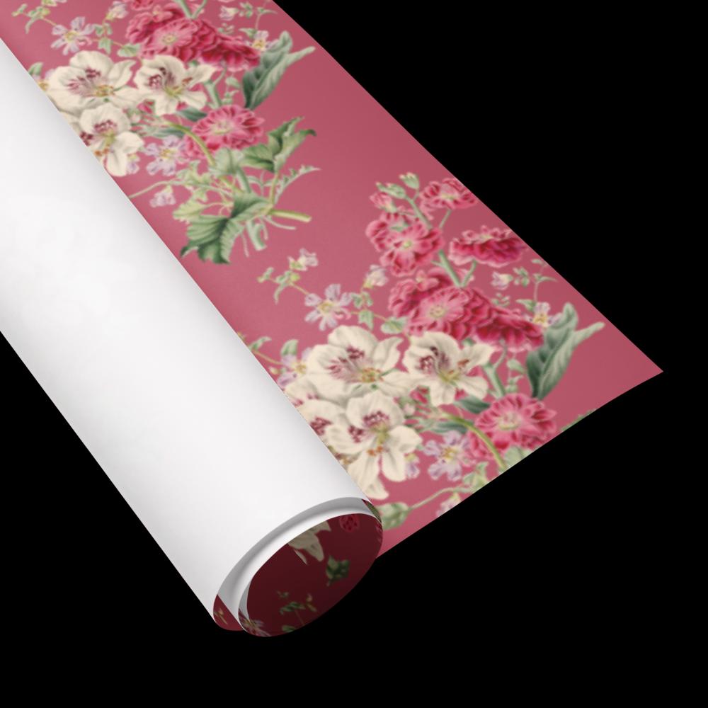Vintage Floral Wrapping Paper Sheets – Pink Matte Gift Wrap Set