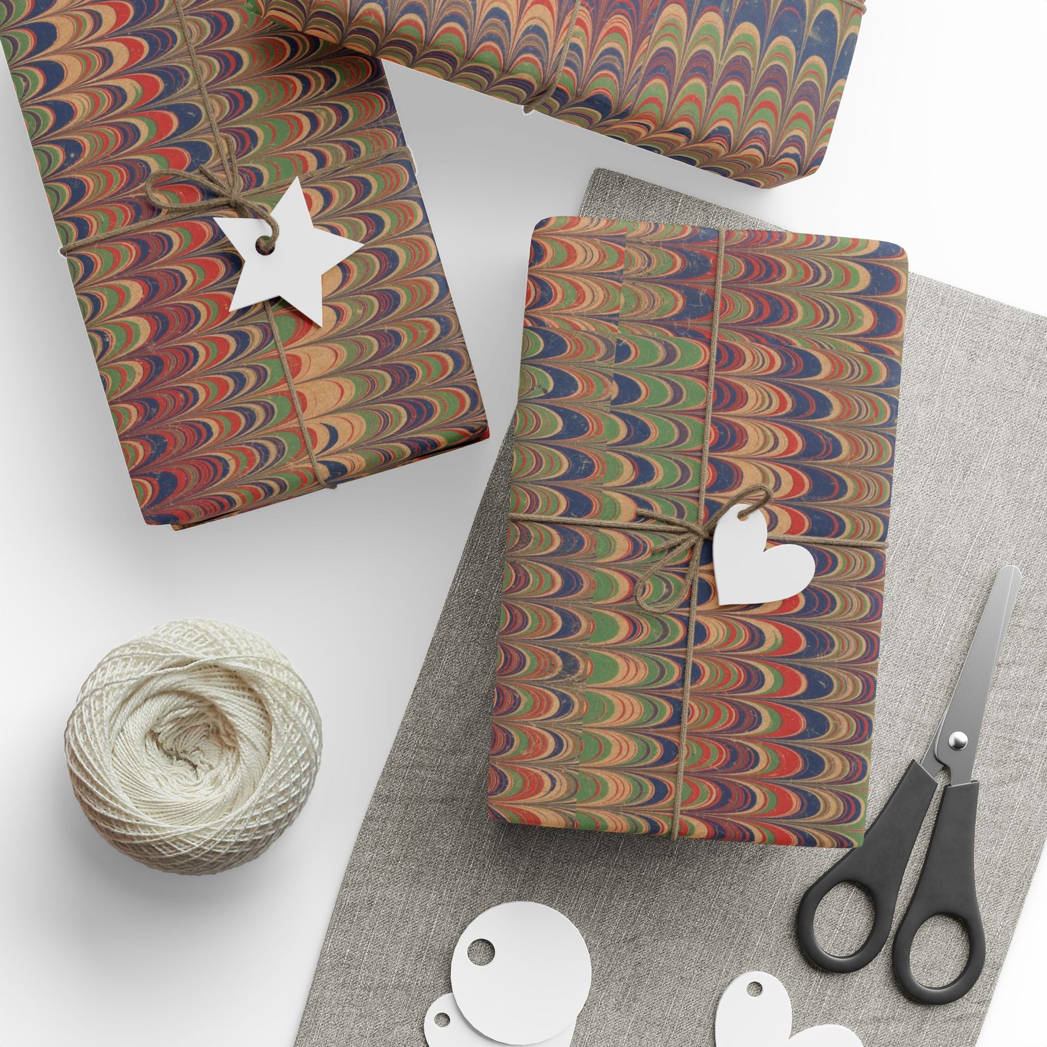 Marbled Wrapping Paper | Vintage Rainbow Gift Wrap