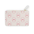 Mini Clutch — Pink Ribbon Cameo Pattern Cosmetic Pouch