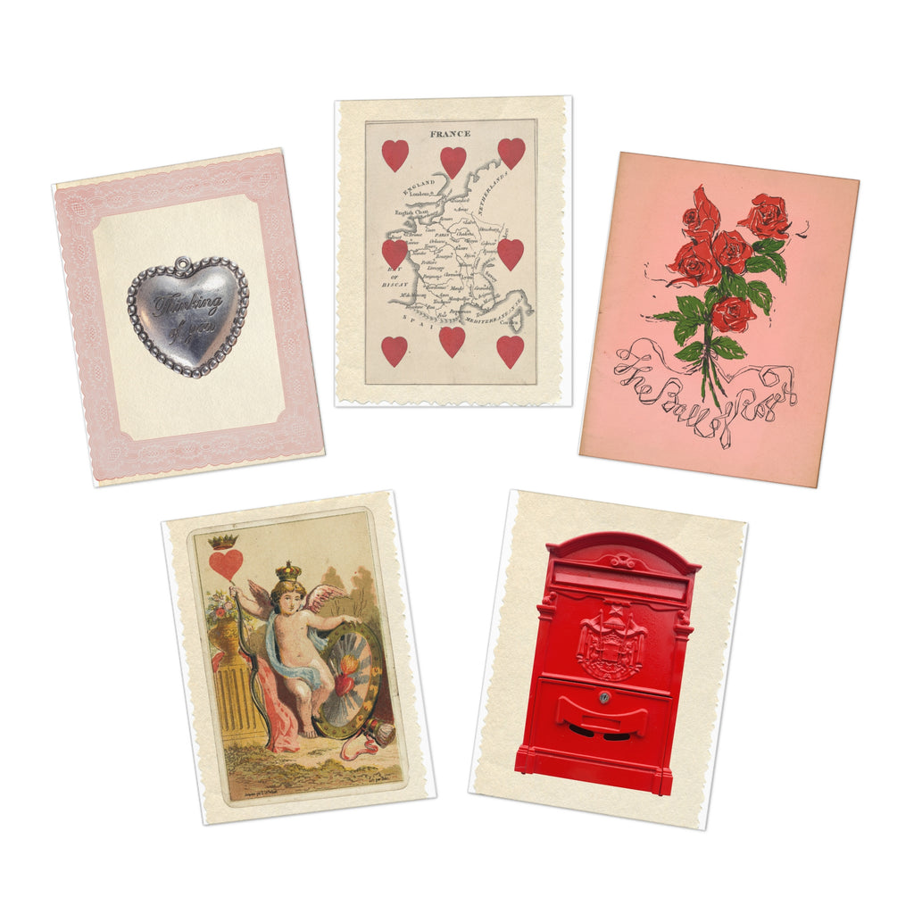 Vintage Valentine Cards | Collage Greeting Card Set