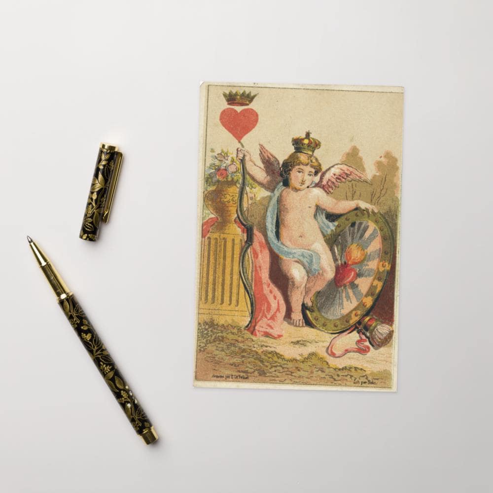 Vintage Cupid Greeting Card – Antique Victorian Cherub Love Card