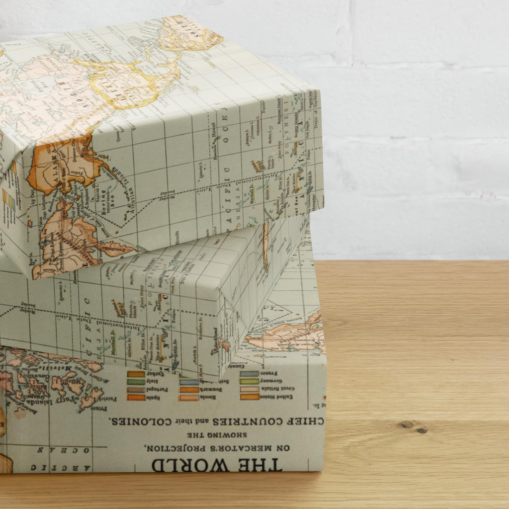 Vintage Map Wrapping Paper | Antique Style Gift Wrap