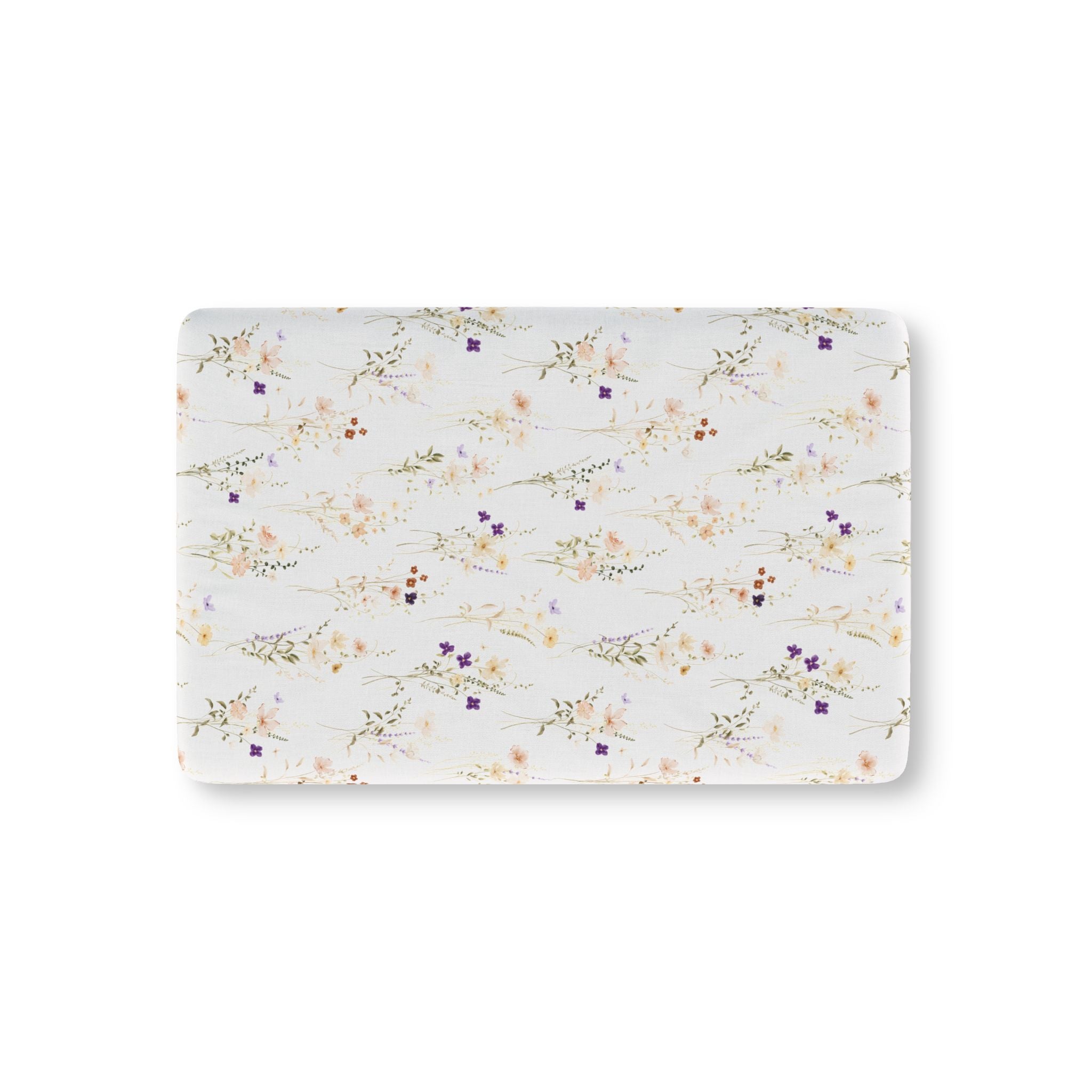 Fitted Crib Sheet – Delicate Wildflower Print | Soft Floral Baby Bedding