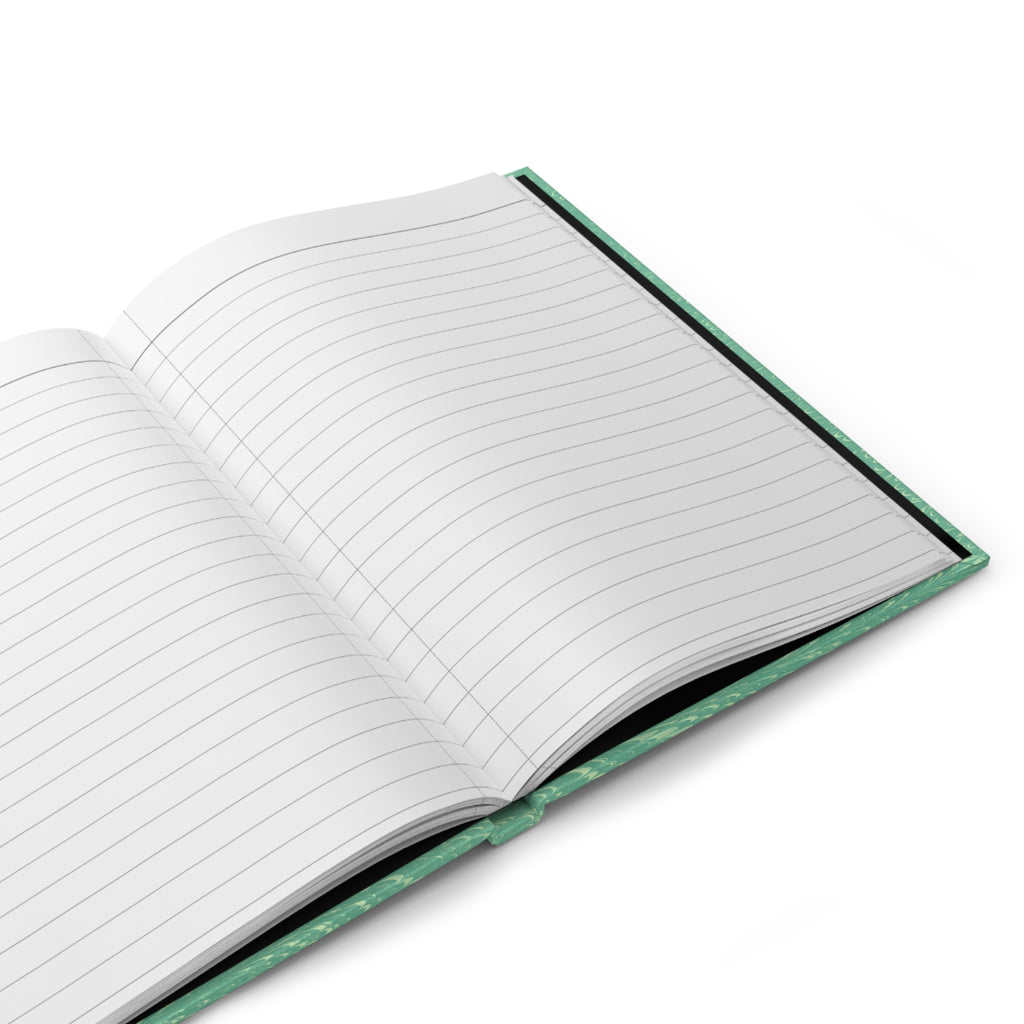 Hardcover Journal, Teal Marble Notebook, Matte Acid Wash Pattern Writing Journal
