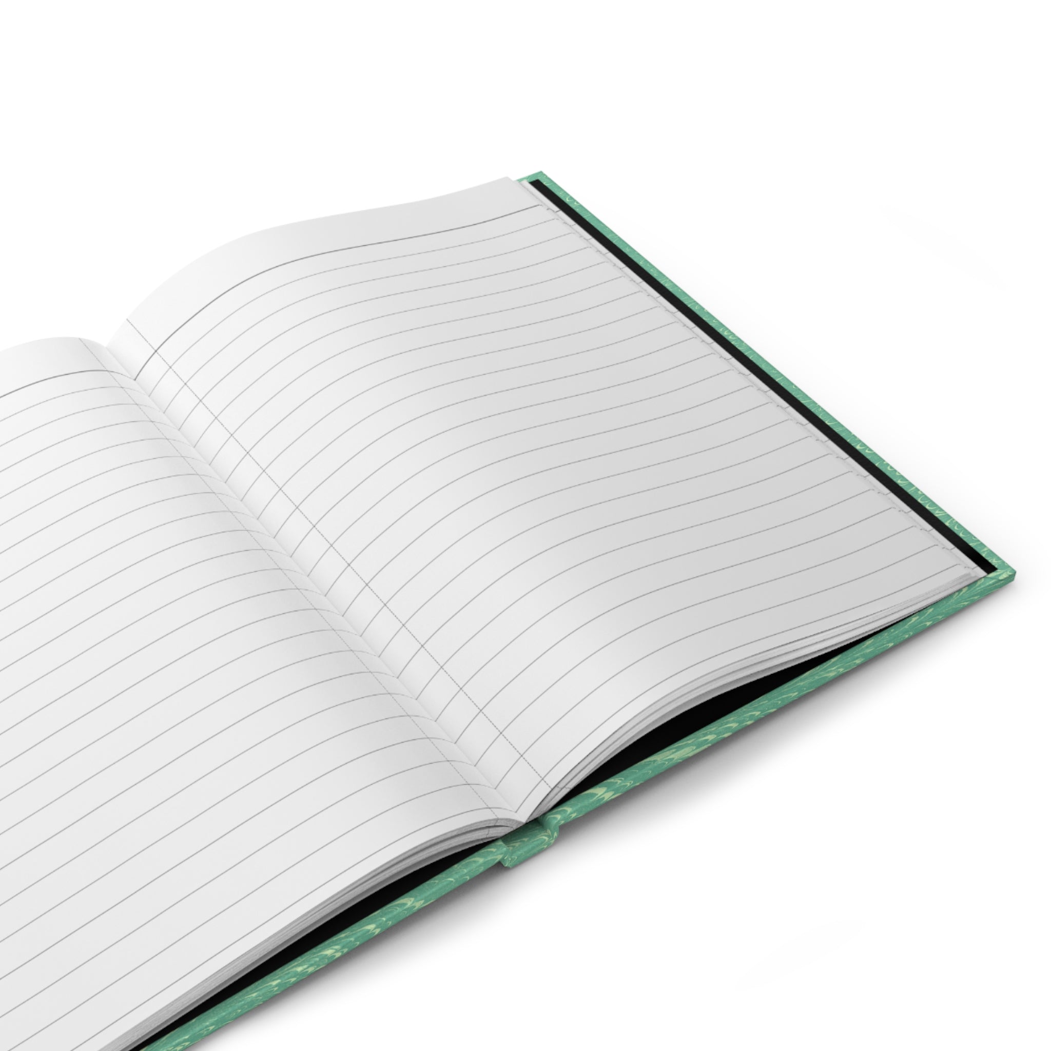 Hardcover Journal, Teal Marble Notebook, Matte Acid Wash Pattern Writing Journal