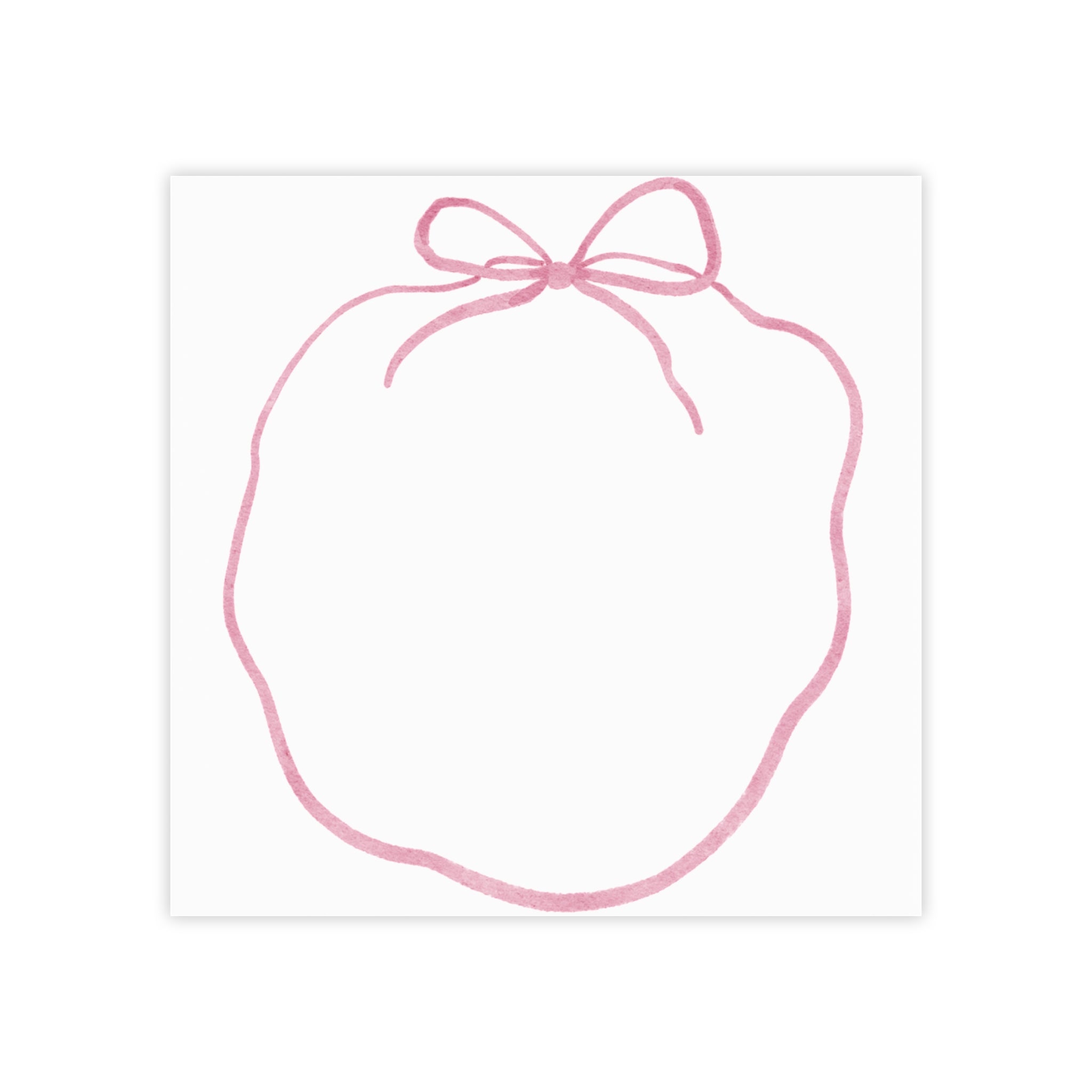 Sticky Notes, Pink Bow Notepad, Cute Decorative Post-it Style Notes, Desk Stationery