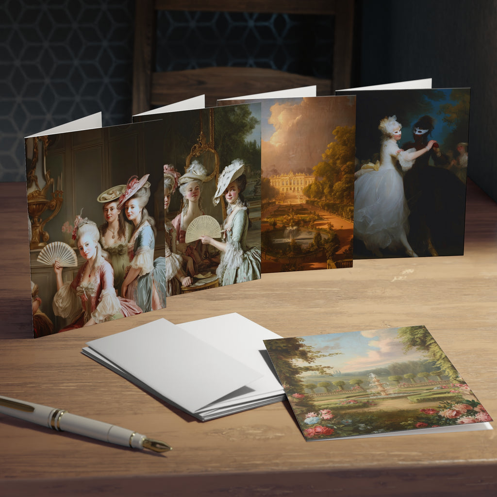 Vintage Rococo Art Greeting Cards (Set of 5)