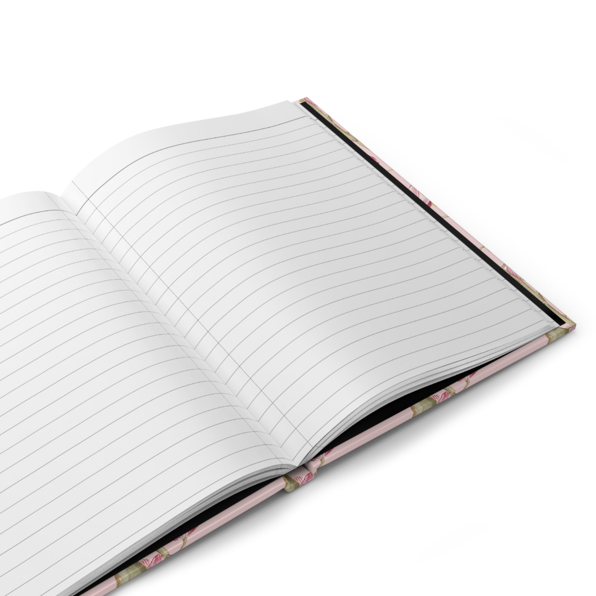 Pink Floral Hardcover Journal — Vintage Bellflower Notebook for Notes & Gifts