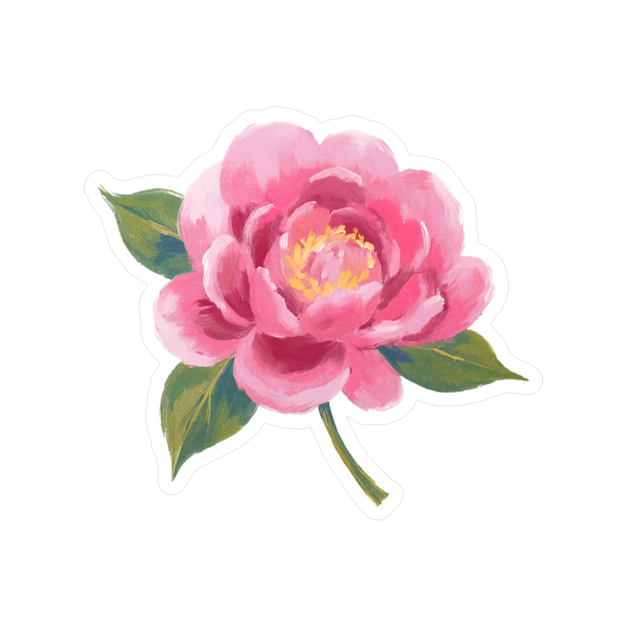 Peony Sticker | Pink Floral Vinyl Laptop Decal