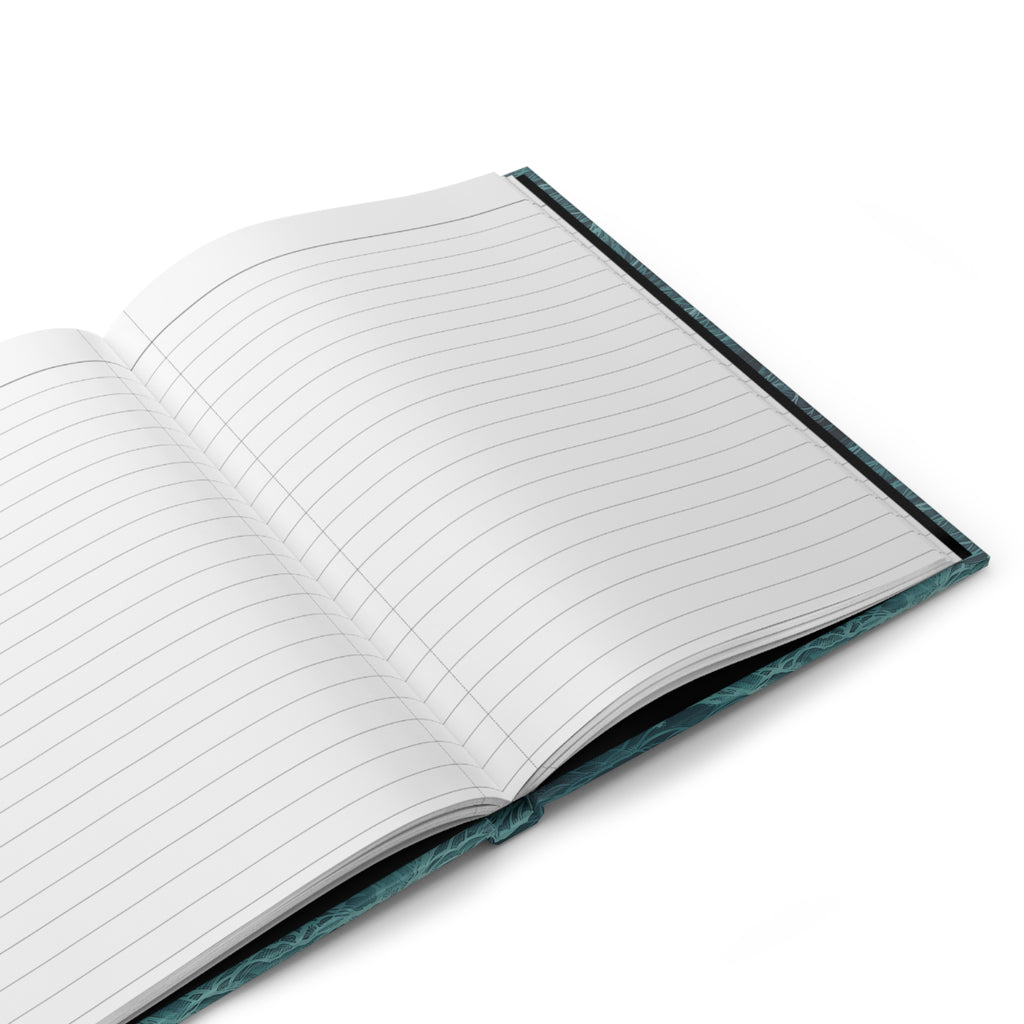 Ocean Waves Hardcover Journal — Teal Sea Notebook for Travel, Reflection & Sketching