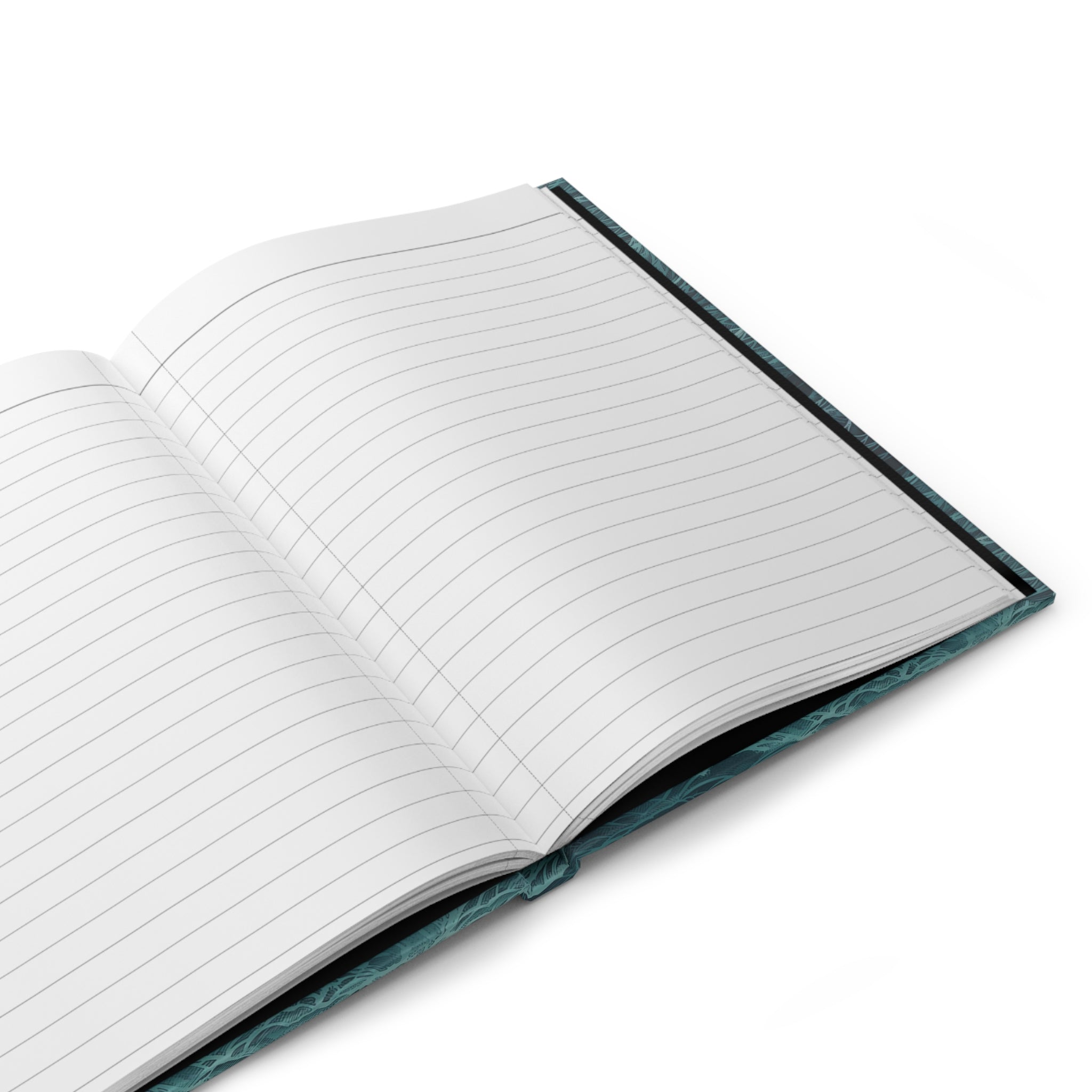 Ocean Waves Hardcover Journal — Teal Sea Notebook for Travel, Reflection & Sketching