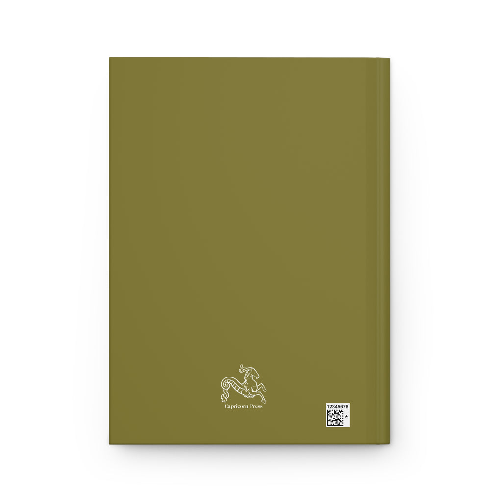 Custom Monogram Olive Floral Wreath Hardcover Journal