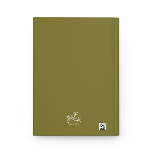 Custom Monogram Olive Floral Wreath Hardcover Journal