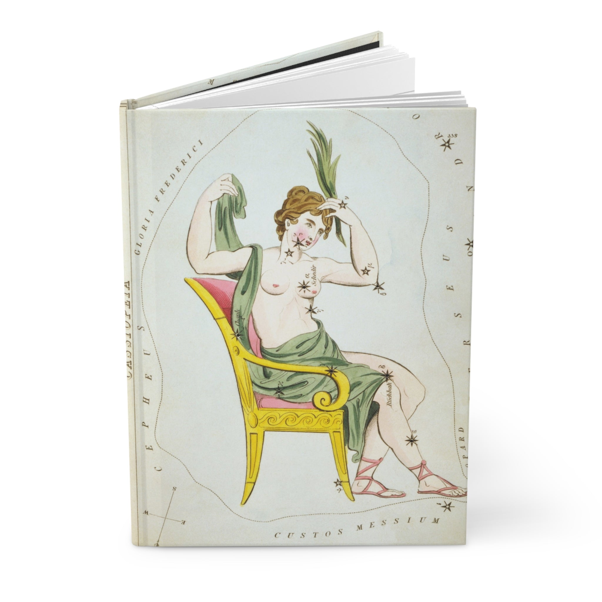 Hardcover Journal, Zodiac Constellation Notebook, Vintage Astrology Design