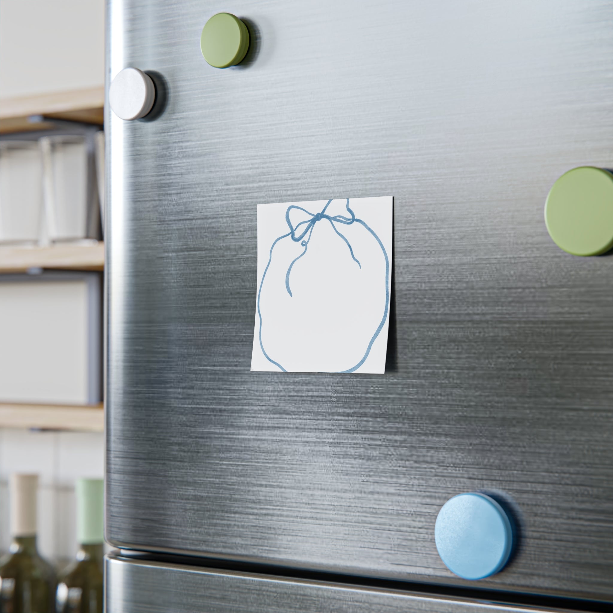 Sticky Notes, Blue Bow Notepad, Decorative Post-it Style Desk Notes