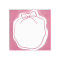 Sticky Notes, Pink Bow Notepad, Floral Frame Cute Desk Notes, Gift Stationery