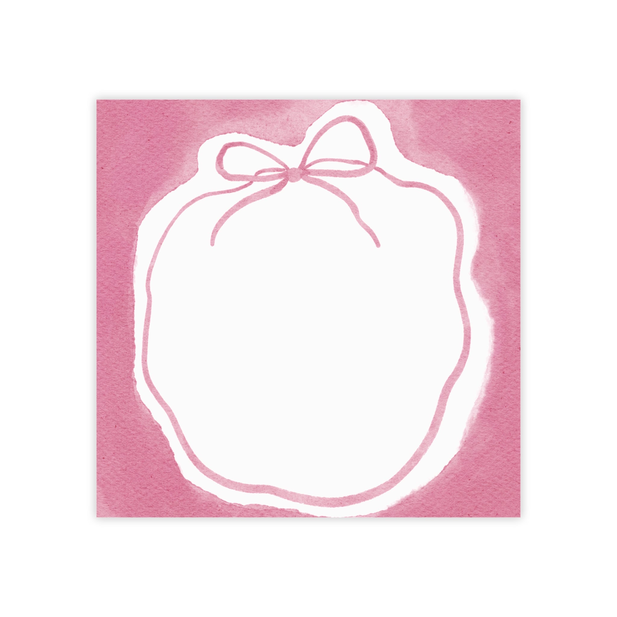 Sticky Notes, Pink Bow Notepad, Floral Frame Cute Desk Notes, Gift Stationery
