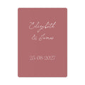 Dusty Pink Wedding Favour Personalised Poker Cards