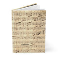 Hardcover Journal, Vintage Sheet Music Notebook, Lined Writing Journal for Musicians