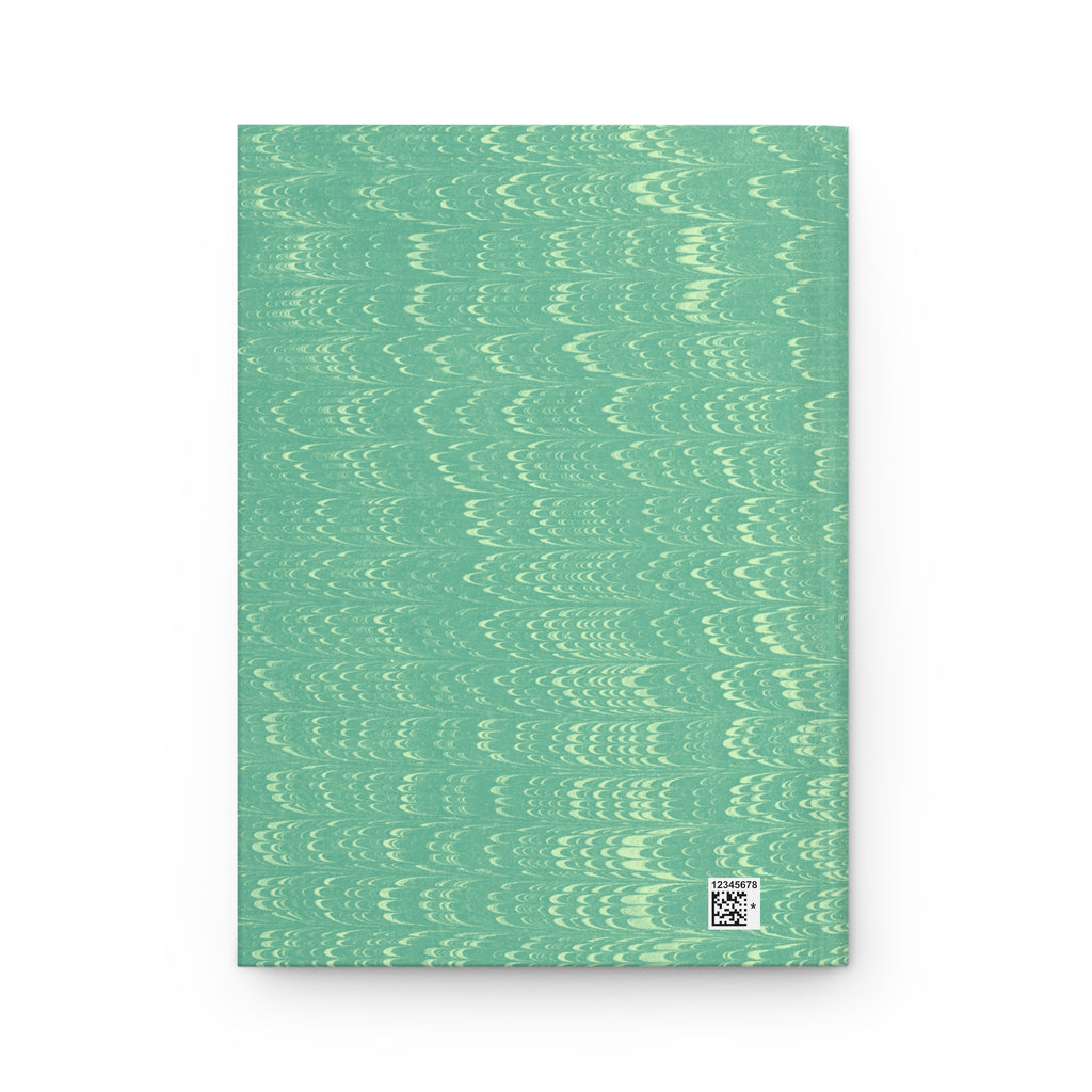 Hardcover Journal, Teal Marble Notebook, Matte Acid Wash Pattern Writing Journal