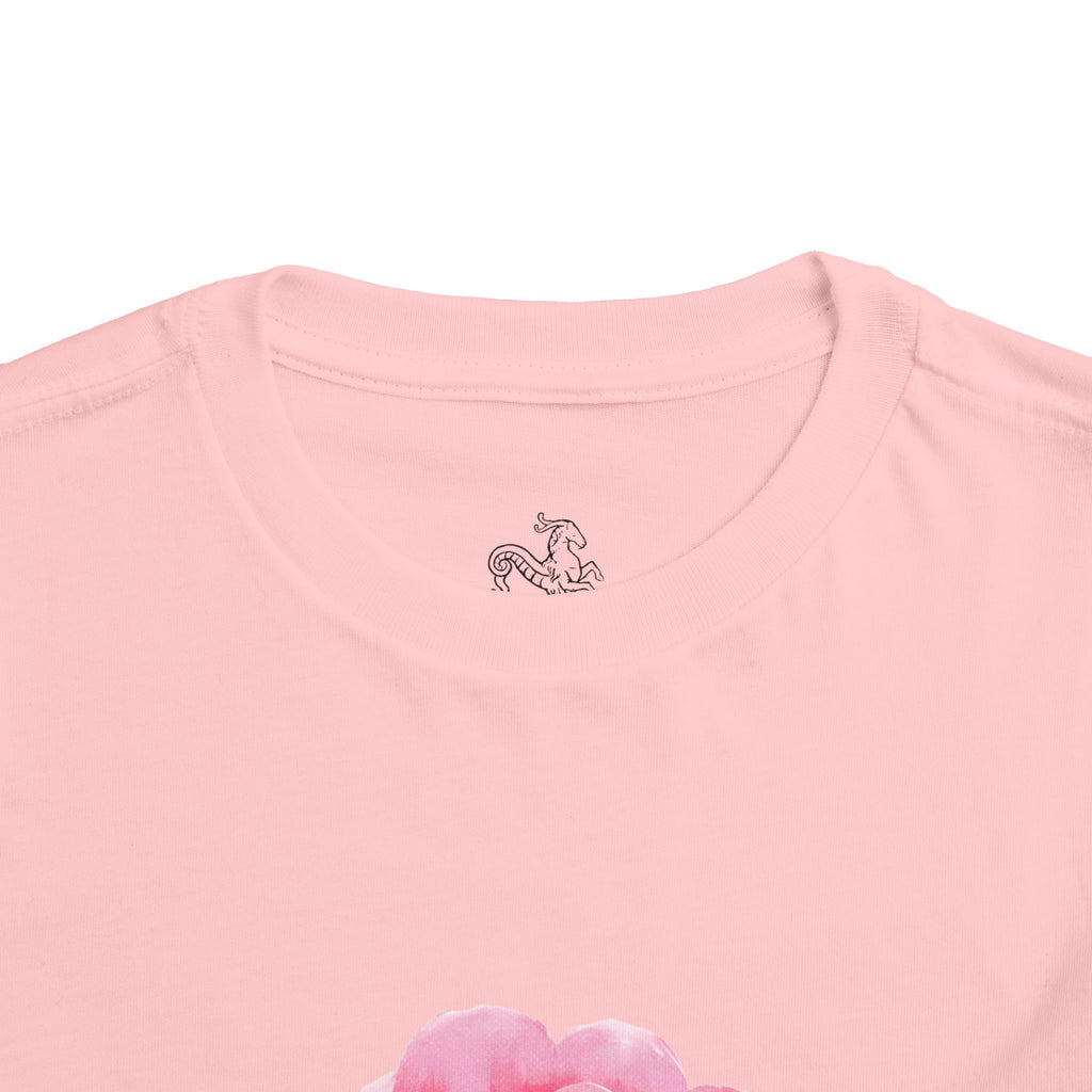 Toddler Tee — Pink Peony Floral Shirt for Girls