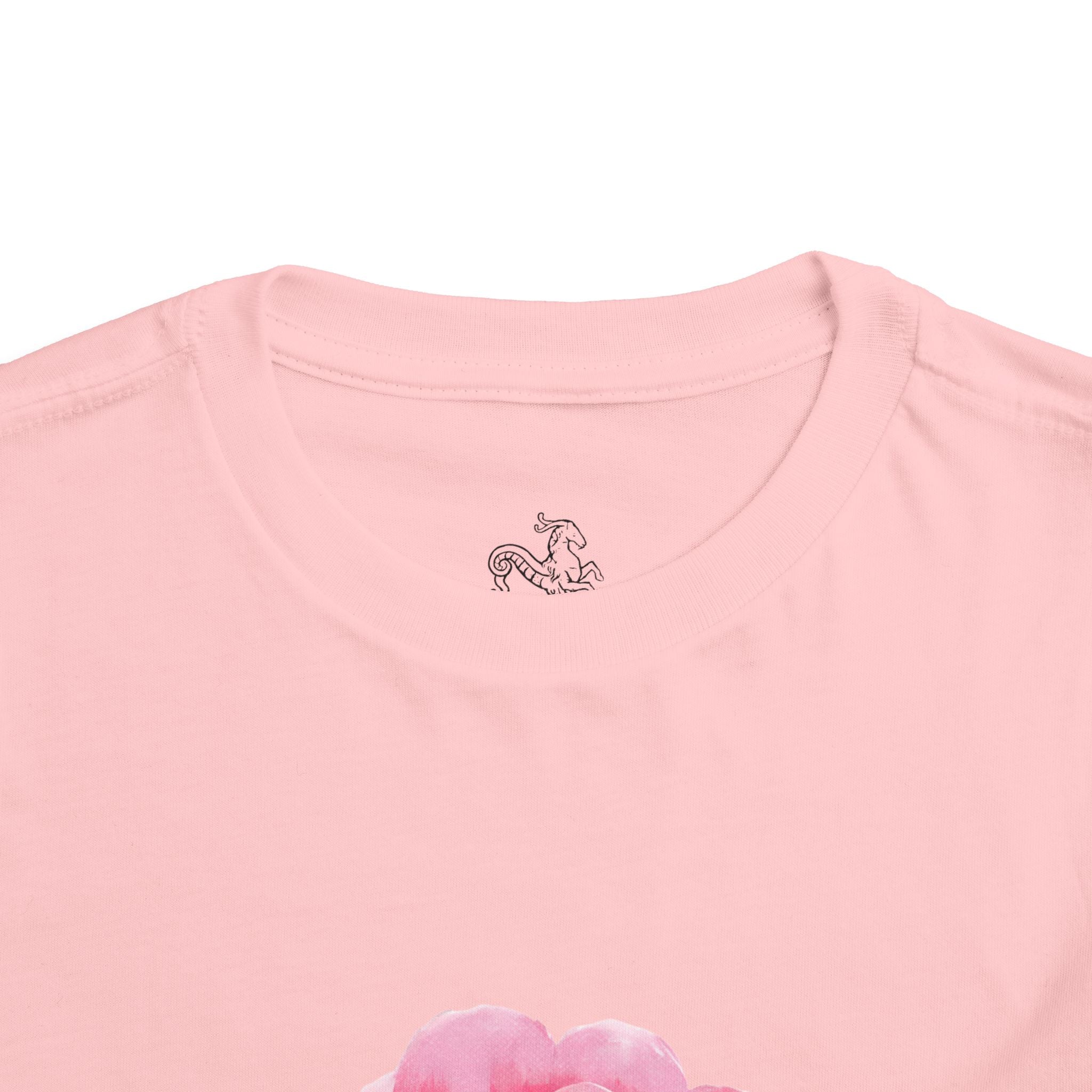 Toddler Tee — Pink Peony Floral Shirt for Girls