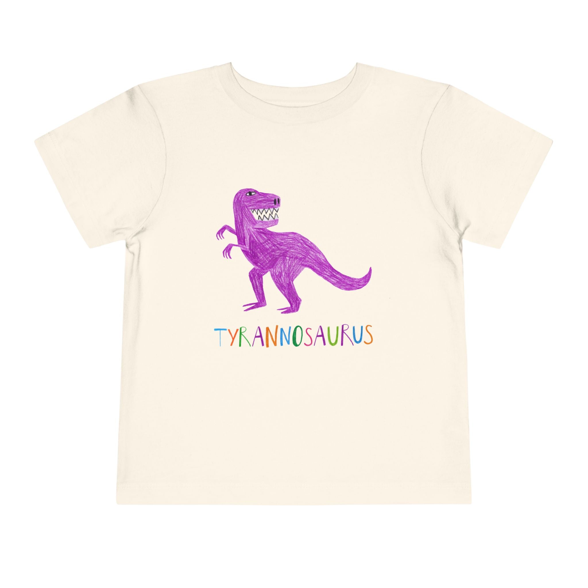 Toddler Tee — Purple Tyrannosaurus Dinosaur Graphic
