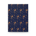 Copper Stars Pattern Hardcover Journal | Blue Starry Notebook