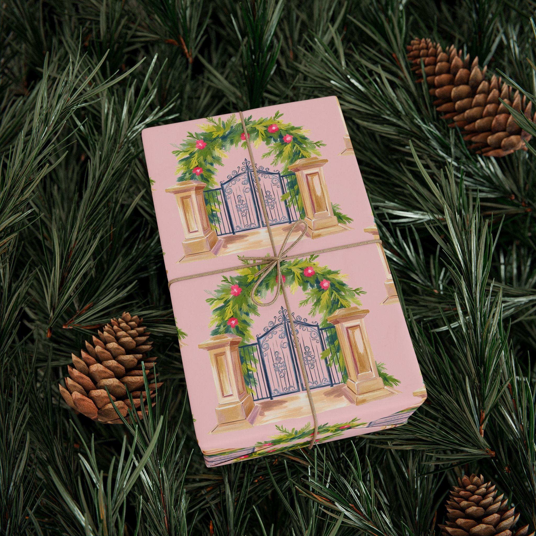 Floral Garden Gate Wrapping Paper