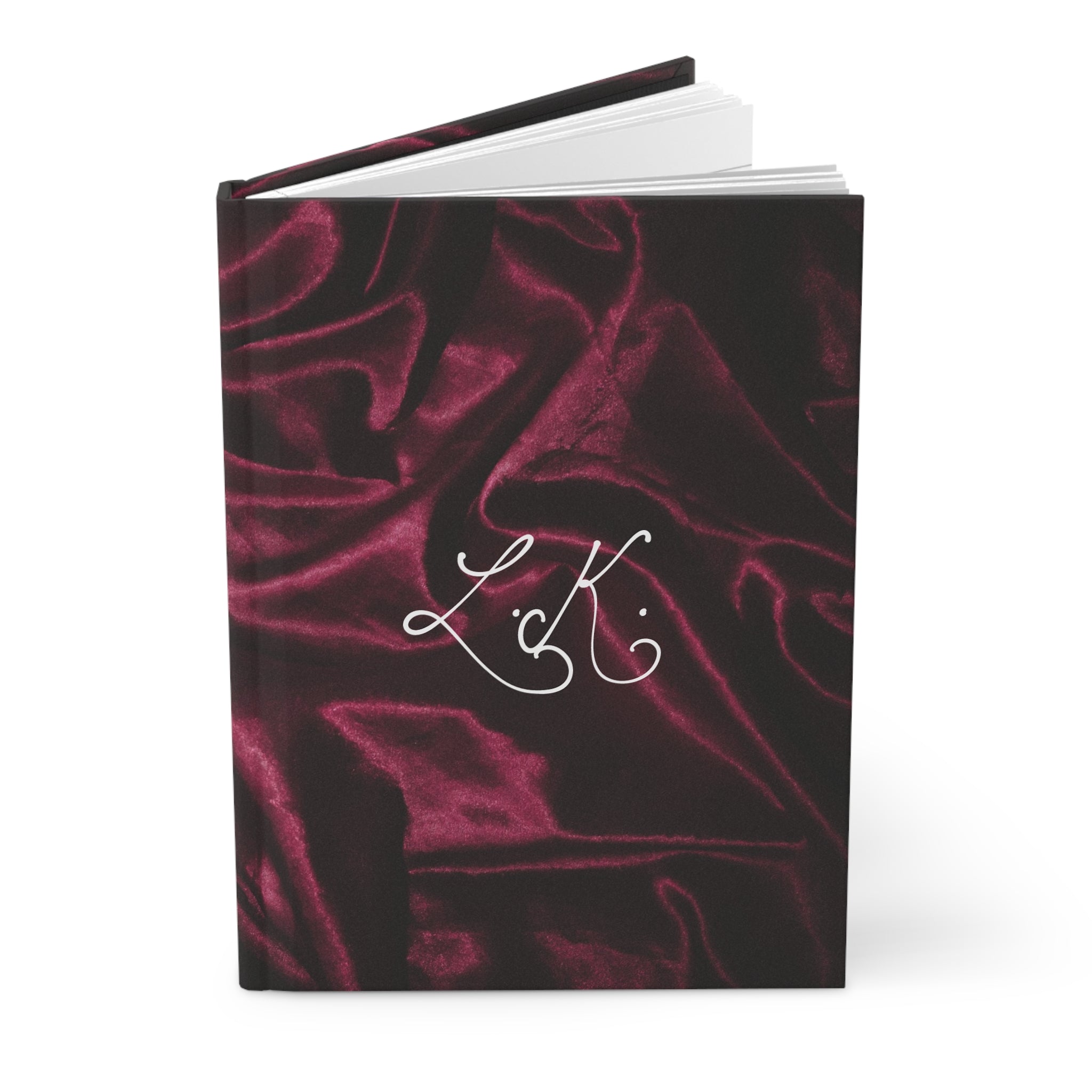 Custom Monogram Burgundy Hardcover Journal