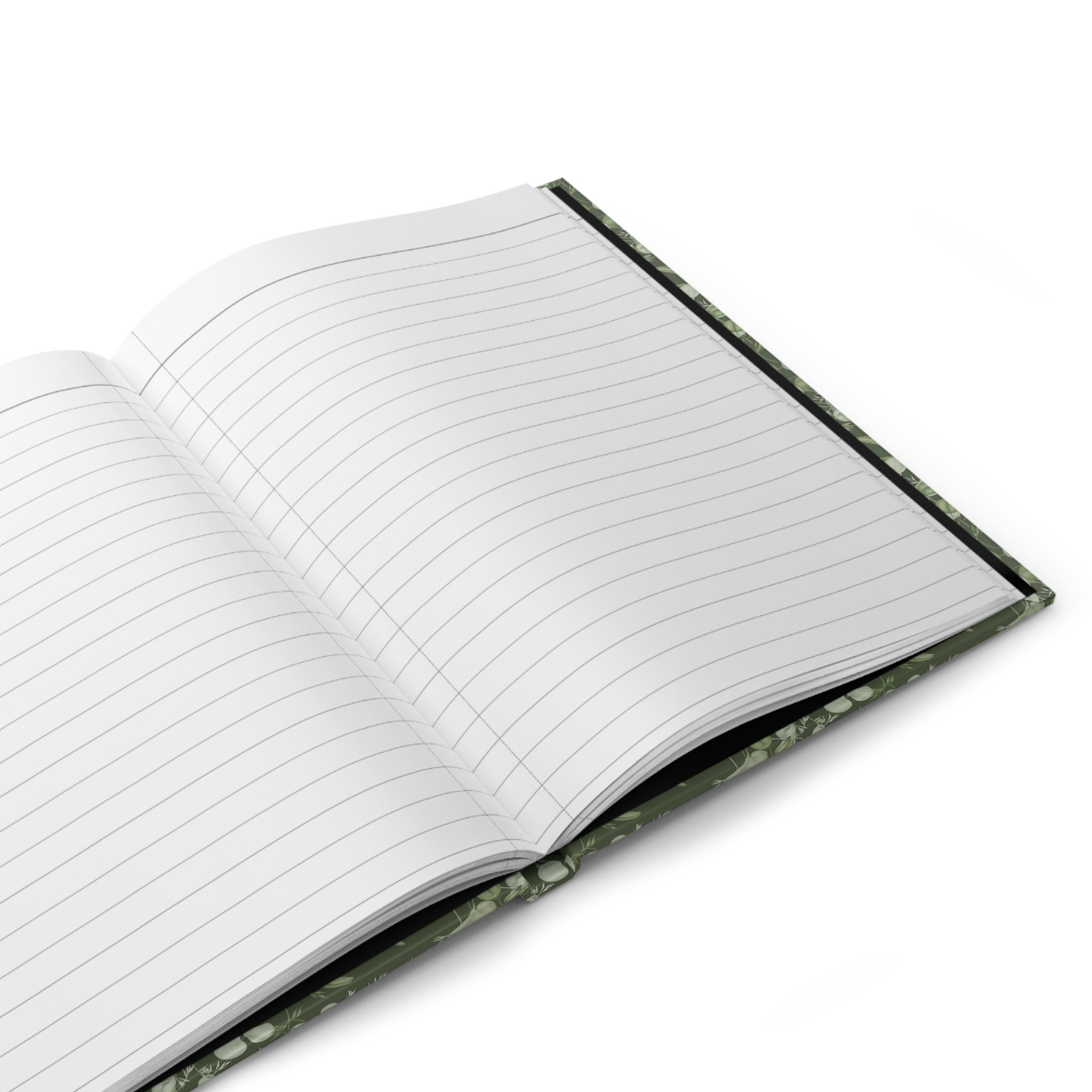 Botanical Eucalyptus Hardcover Journal — Green Floral Notebook for Writing & Gift