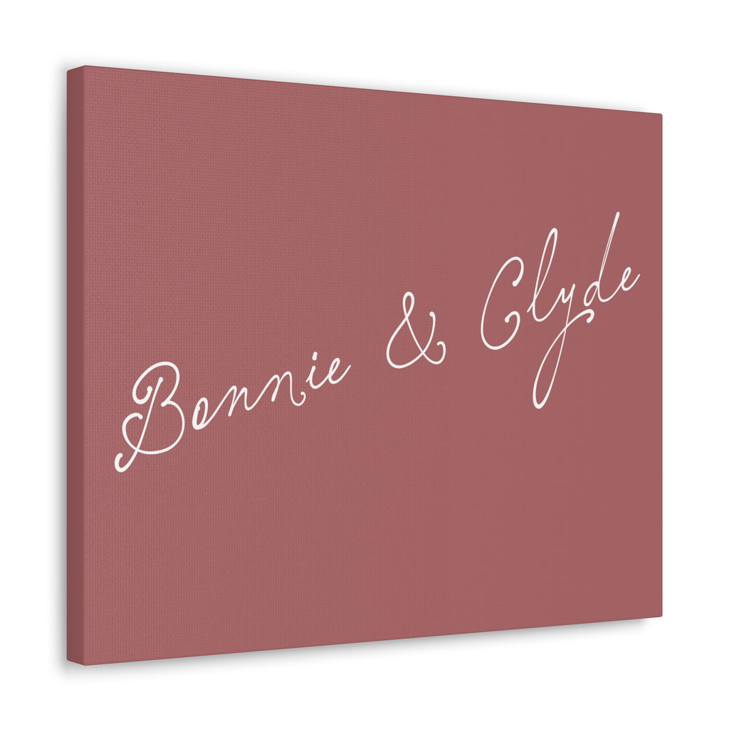 Custom text canvas wedding sign - Dusty Rose Background