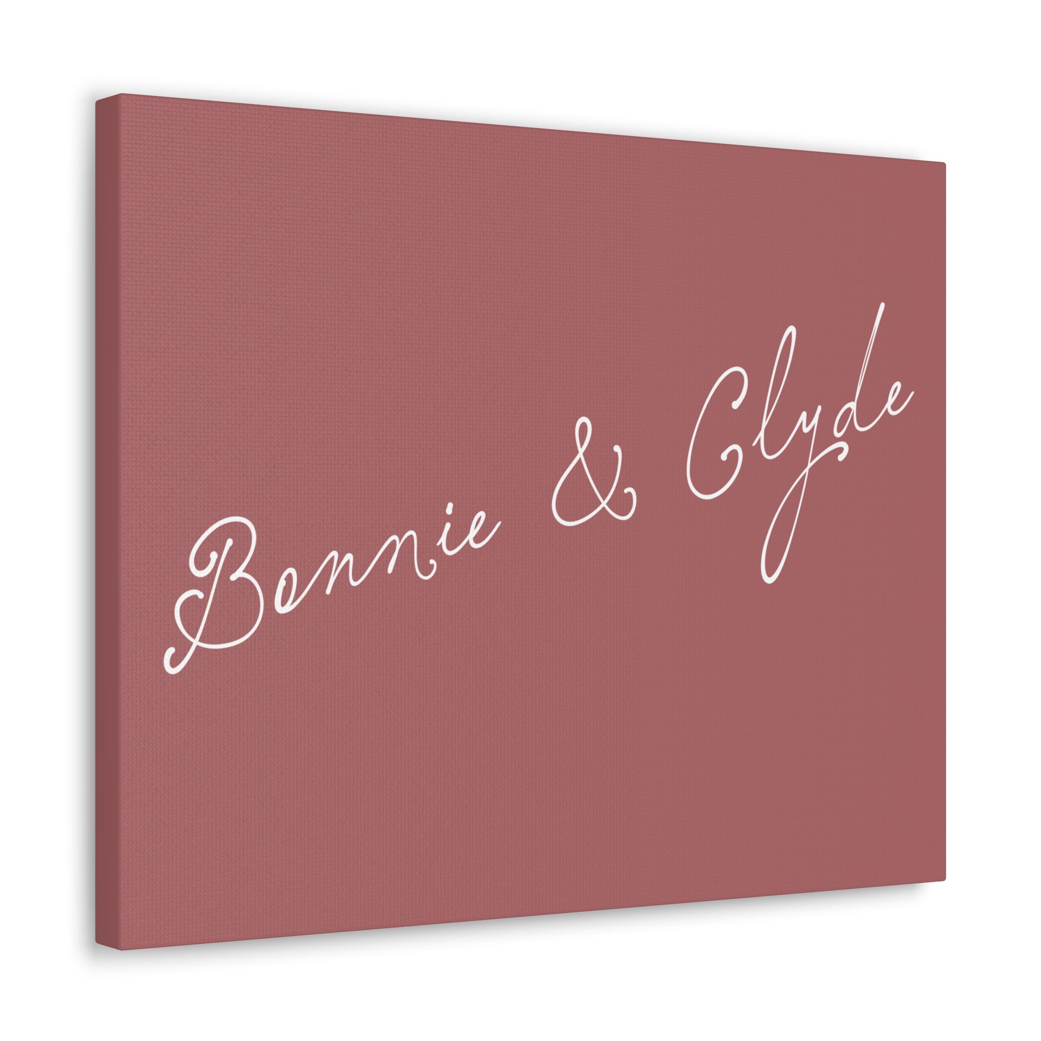 Custom text canvas wedding sign - Dusty Rose Background