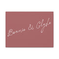 Custom text canvas wedding sign - Dusty Rose Background