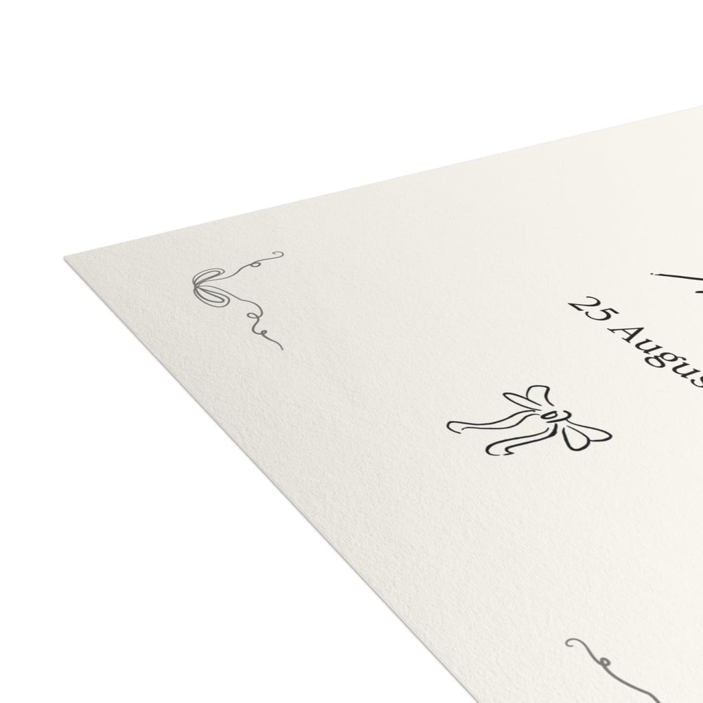 Vintage Cherub Wedding Invitation Card – Two-Sided Ceremony & Reception Template