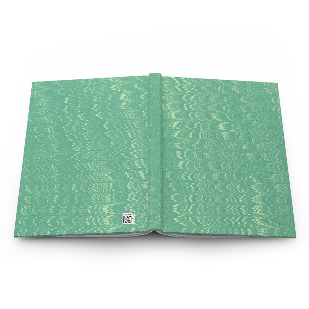 Hardcover Journal, Teal Marble Notebook, Matte Acid Wash Pattern Writing Journal